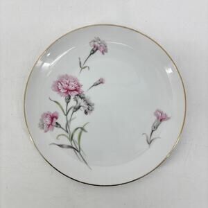 Royal Court Fine China Floral Salad Plate Japan Carnation Flower Gold Trim